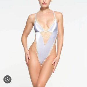 SKIMS X Lana Del Rey Velvet Lace Teddy